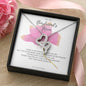 To My Boyfriend's Mom - Pink Rose Necklace *bf23