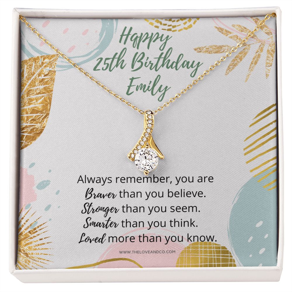 Happy 25th Birthday Emily Necklace Stefanie S