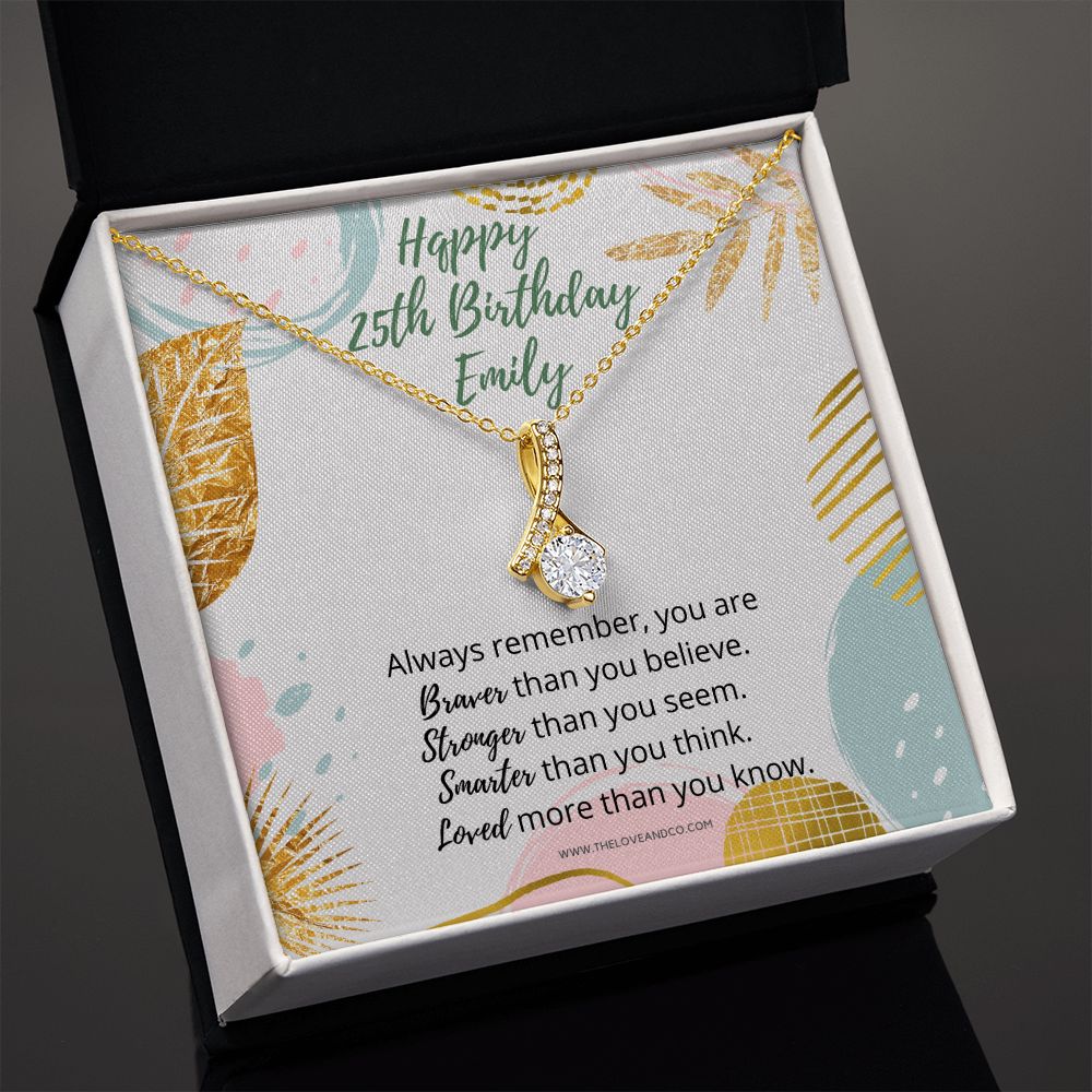 Happy 25th Birthday Emily Necklace Stefanie S