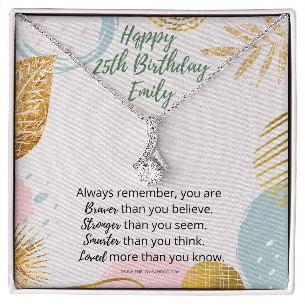 Happy 25th Birthday Emily Necklace Stefanie S