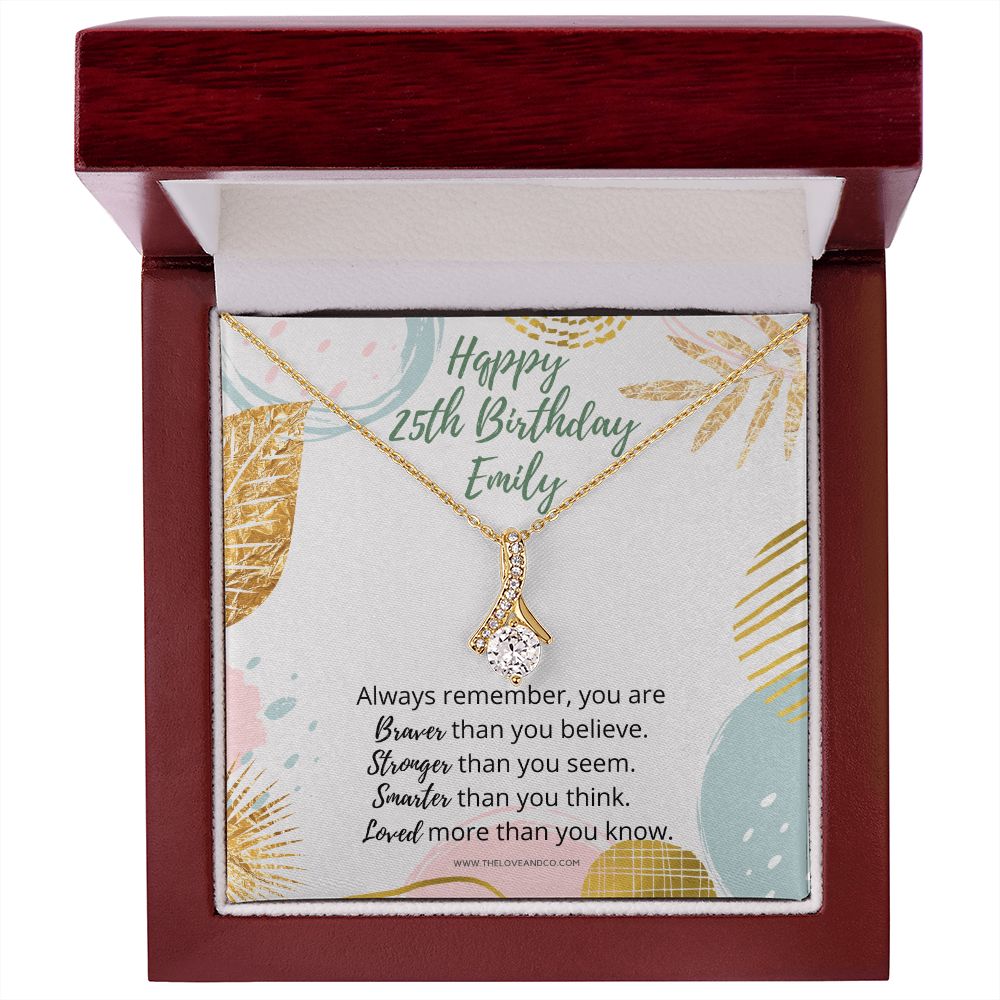 Happy 25th Birthday Emily Necklace Stefanie S