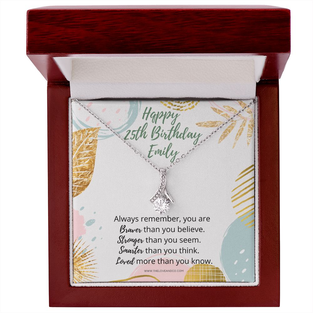 Happy 25th Birthday Emily Necklace Stefanie S