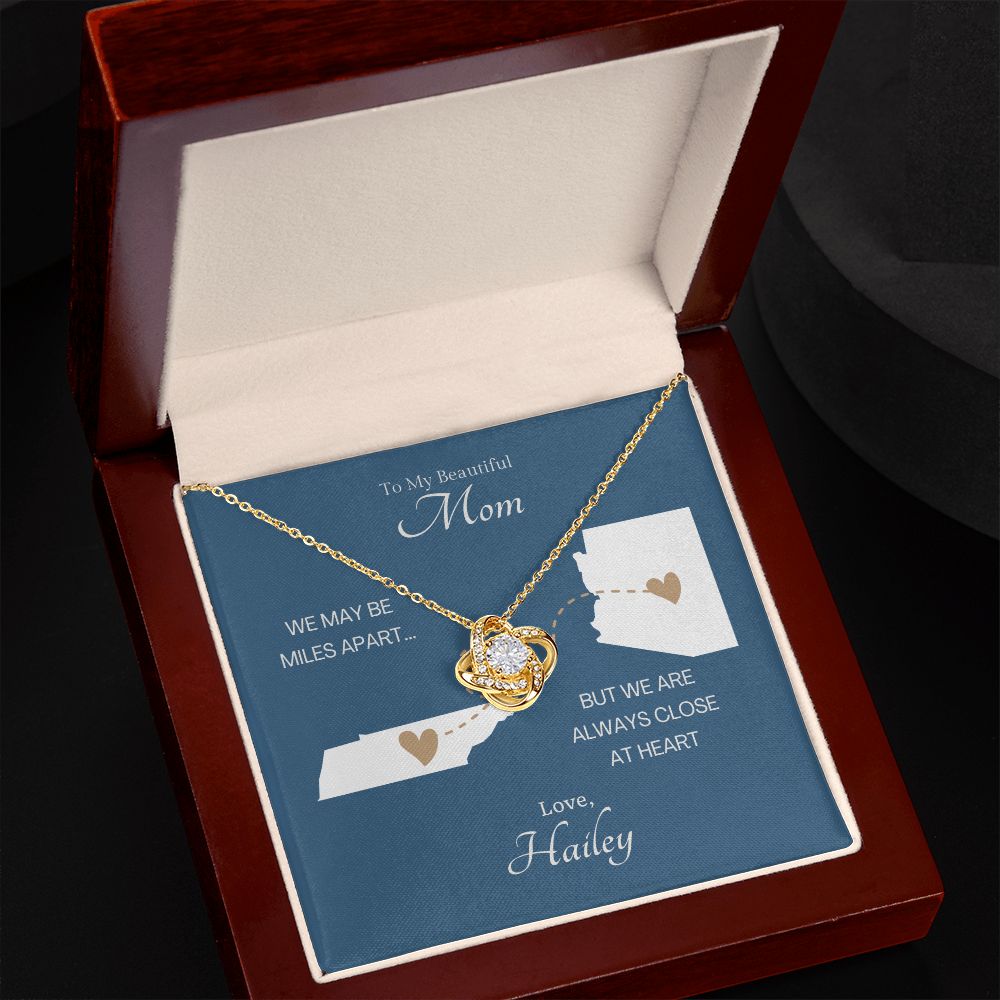 CUSTOM - Long Distance Mom Hailey Necklace