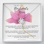 To My Boyfriend's Mom Necklace - Pink Rose *bf24