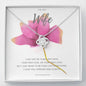 To My Wife Necklace - Pink Rose