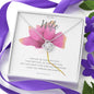 To My Wife Necklace - Pink Rose
