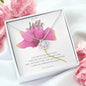 To My Wife Necklace - Pink Rose