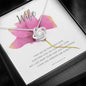To My Wife Necklace - Pink Rose