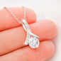 To My Niece Necklace - Pink Rose