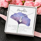 To My Daughter Necklace - Purple Flower