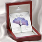To My Daughter Necklace - Purple Flower