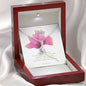 To My Niece Necklace - Pink Rose