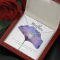 To My Mother Necklace - Purple Flower