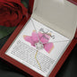 To My Boyfriend's Mom Necklace - Pink Rose Necklace *bf21