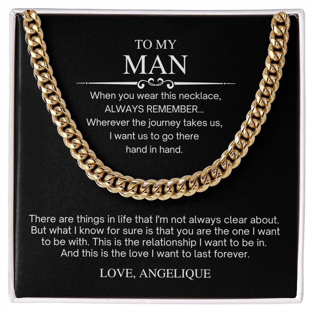 To My Man Boyfriend Necklace *bfc12