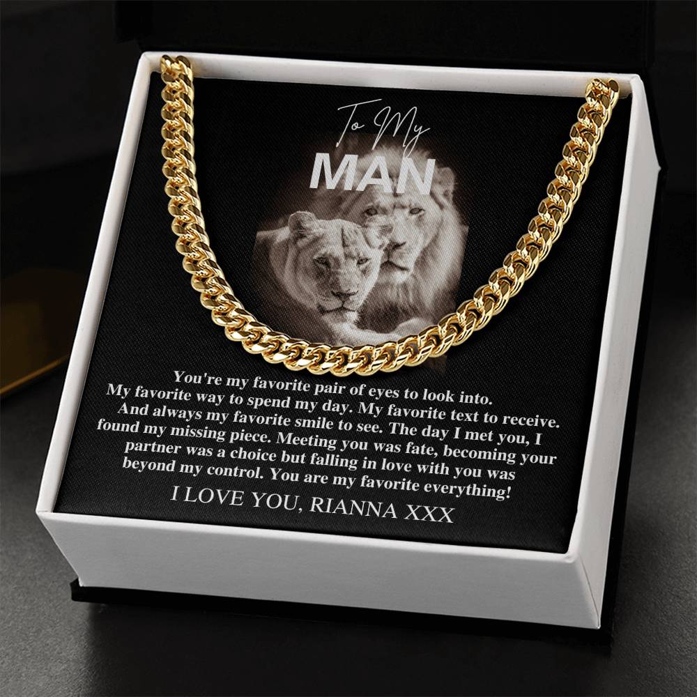 To My Man Necklace Lion *lb15
