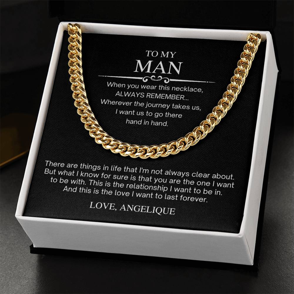 To My Man Boyfriend Necklace *bfc12