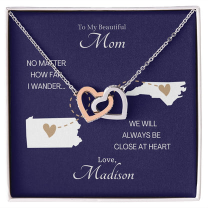 CUSTOM - Long Distance Mom Necklace Love Madison Miller